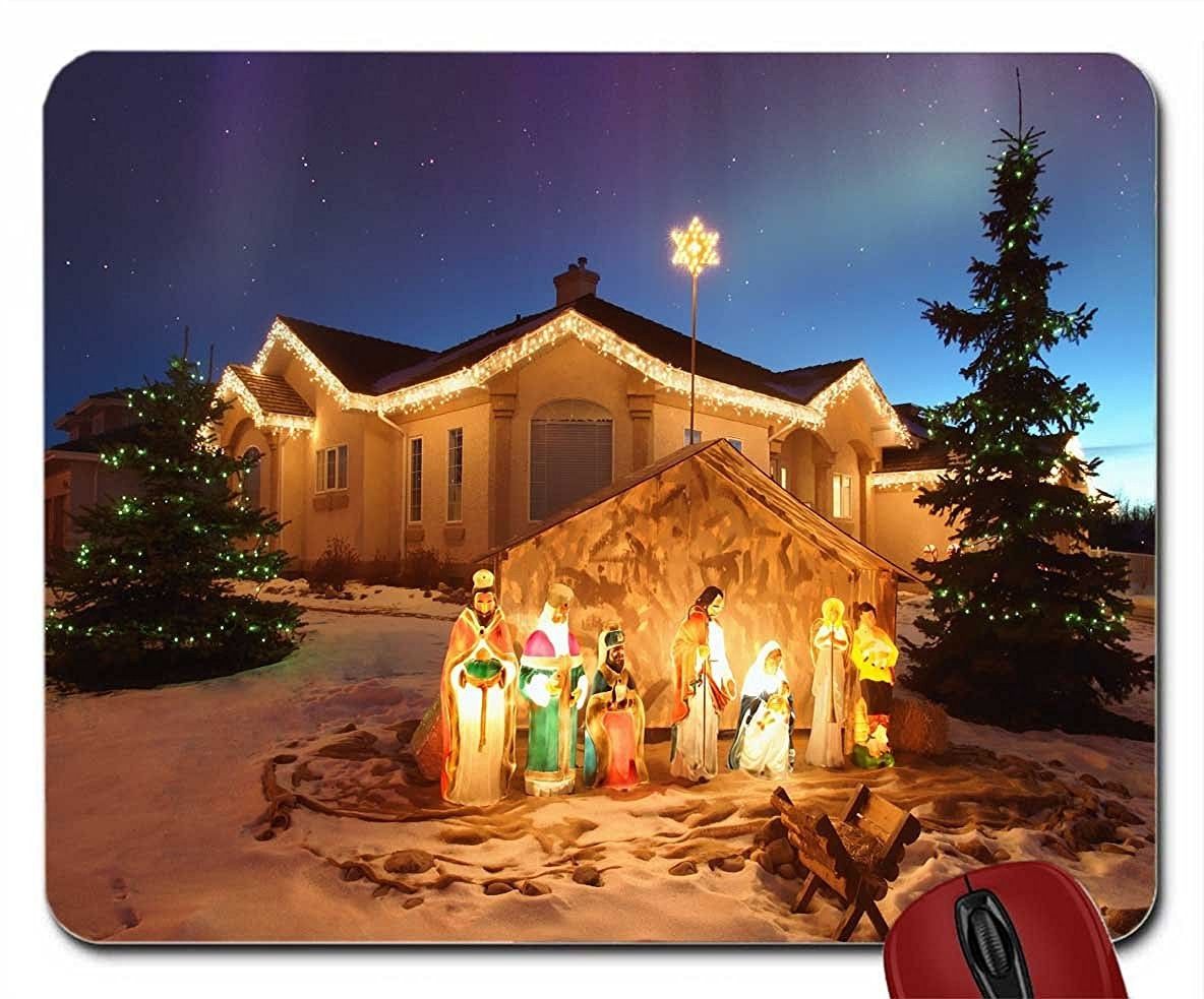 outdoor christmas nativity scene wallpaper mouse pad computer outdoor christmas nativity scene