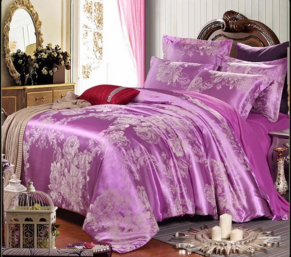 2019 King Size Bedspreads Silk Cotton Duvet Cover Sets European Style