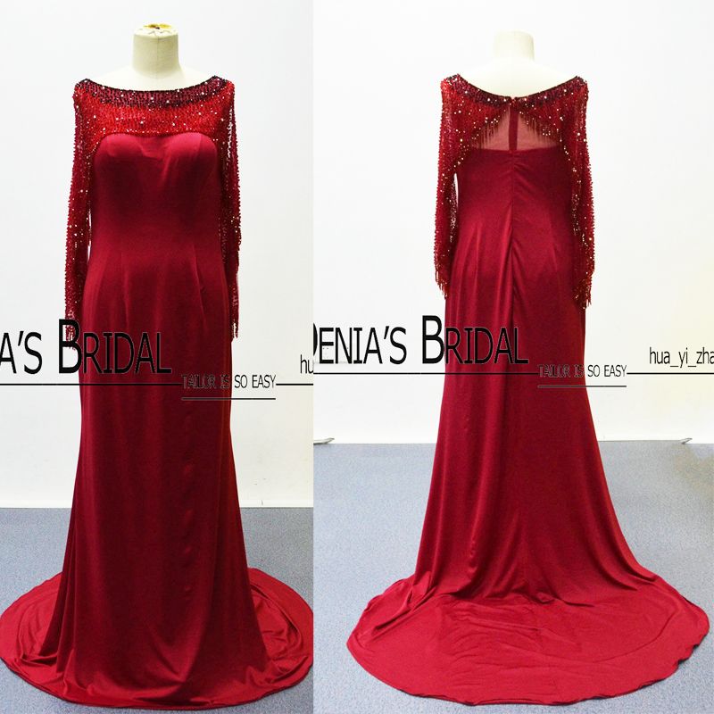 bead works on gown