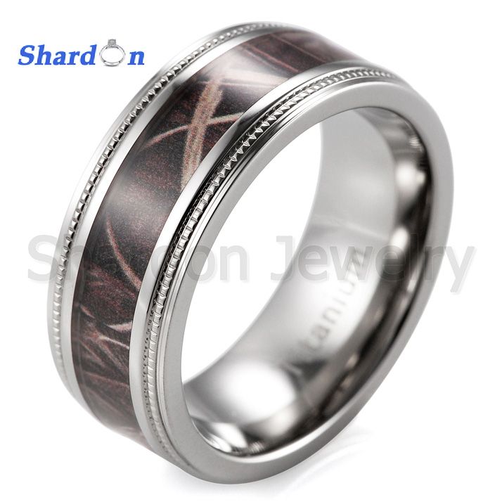 shardon mens 8mm gear edge titanium wedding band with dark bulrush camo inlay engagement rings for men ruby engagement rings from shardon_jewelry - Gear Wedding Ring shardon mens 8mm gear edge titanium wedding band with dark bulrush camo inlay engagement rings for men ruby engagement rings from shardon_jewelry - Gear Wedding Ring