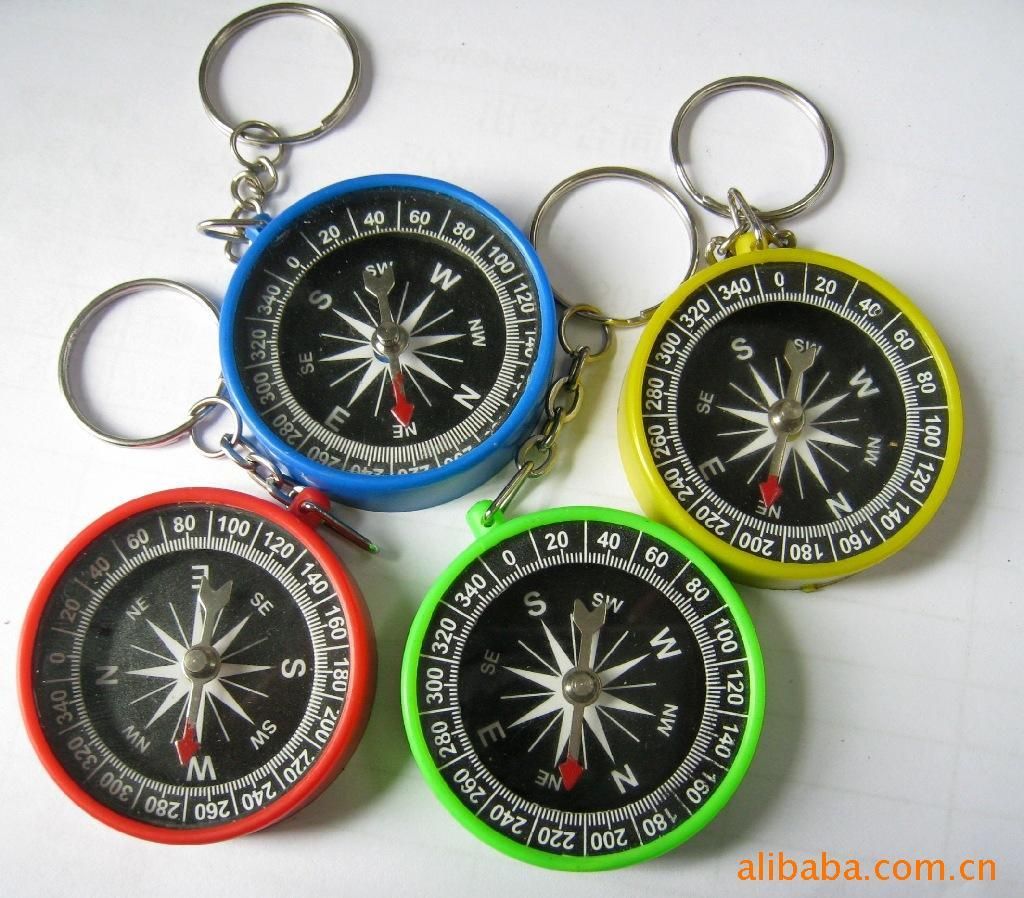 Factory Direct / Outdoor American Compass Keychain Compass Plastic