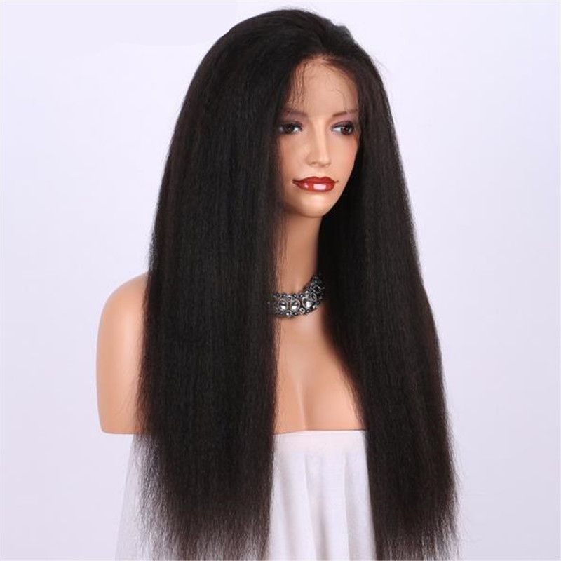 Stock Hot Sale 1b Kinky Straight Brazilian Lace Wig 150 ...