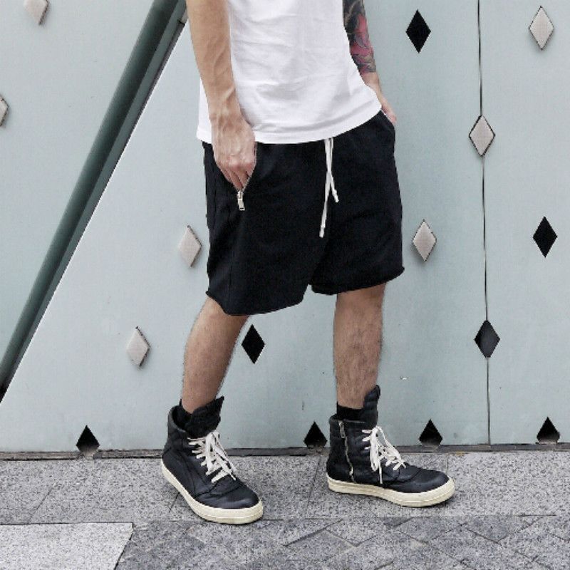 Fashion Man RO Style Sweat Shorts Summer Mens Capri Cotton Loose Kanye