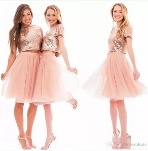 rose gold homecoming dress