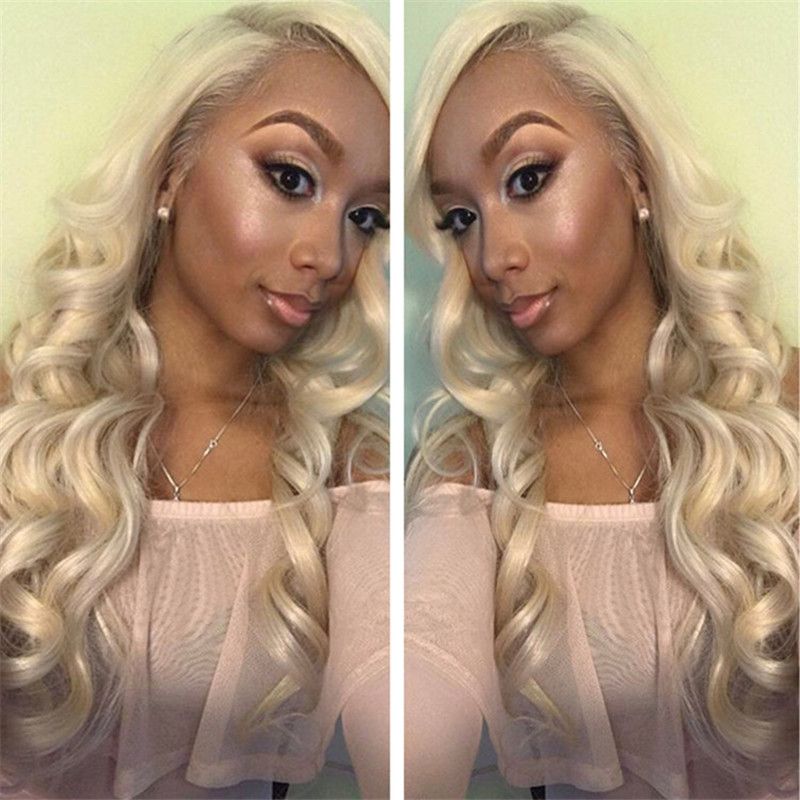 2017 popular 613 blonde russian hair 100 human hair loose wave lace