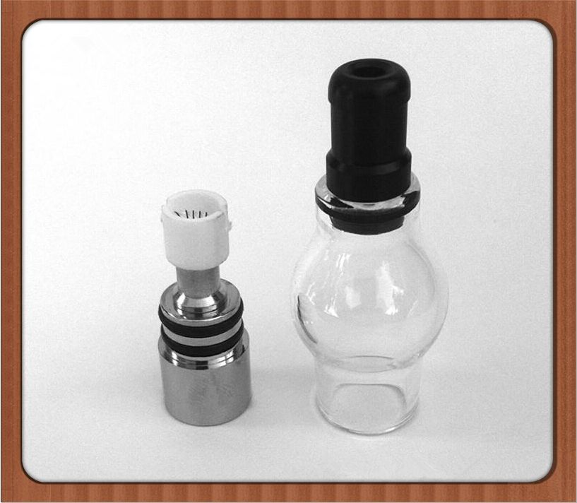 Top Glass Globe Atomizer Pyrex Wax Dry Herb Tank Vaporizer Herbal Dual