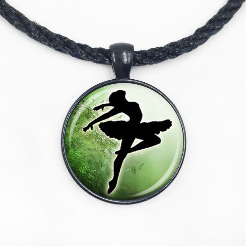 Whole Glass Dome Pendant Art Cabochon Whole Glass Dome Pendant Art Cabochon Ballerina Over Green Tree Background Diy Jewelry Rose Necklace Pendants And