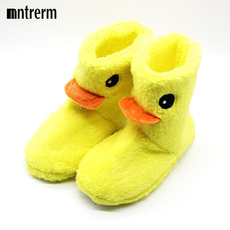 Wholesale The New Big Yellow Duck Cute Cotton Slippers Women Winter