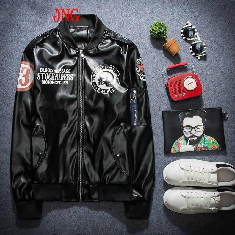 Japanese Harajuku Wind Pu Leather Jacket Men And Women Couple Size Japanese Harajuku Wind Pu Leather Jacket Men And Women Couple Size Baseball Clothing Locomotive Motorcycle Casual Lightweight