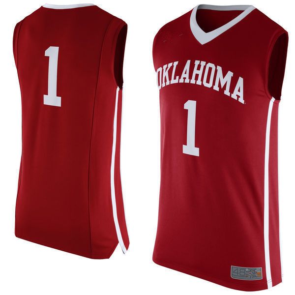 No.1 Oklahoma Sooners Men College Basketball Jersey Embroidery Athletic