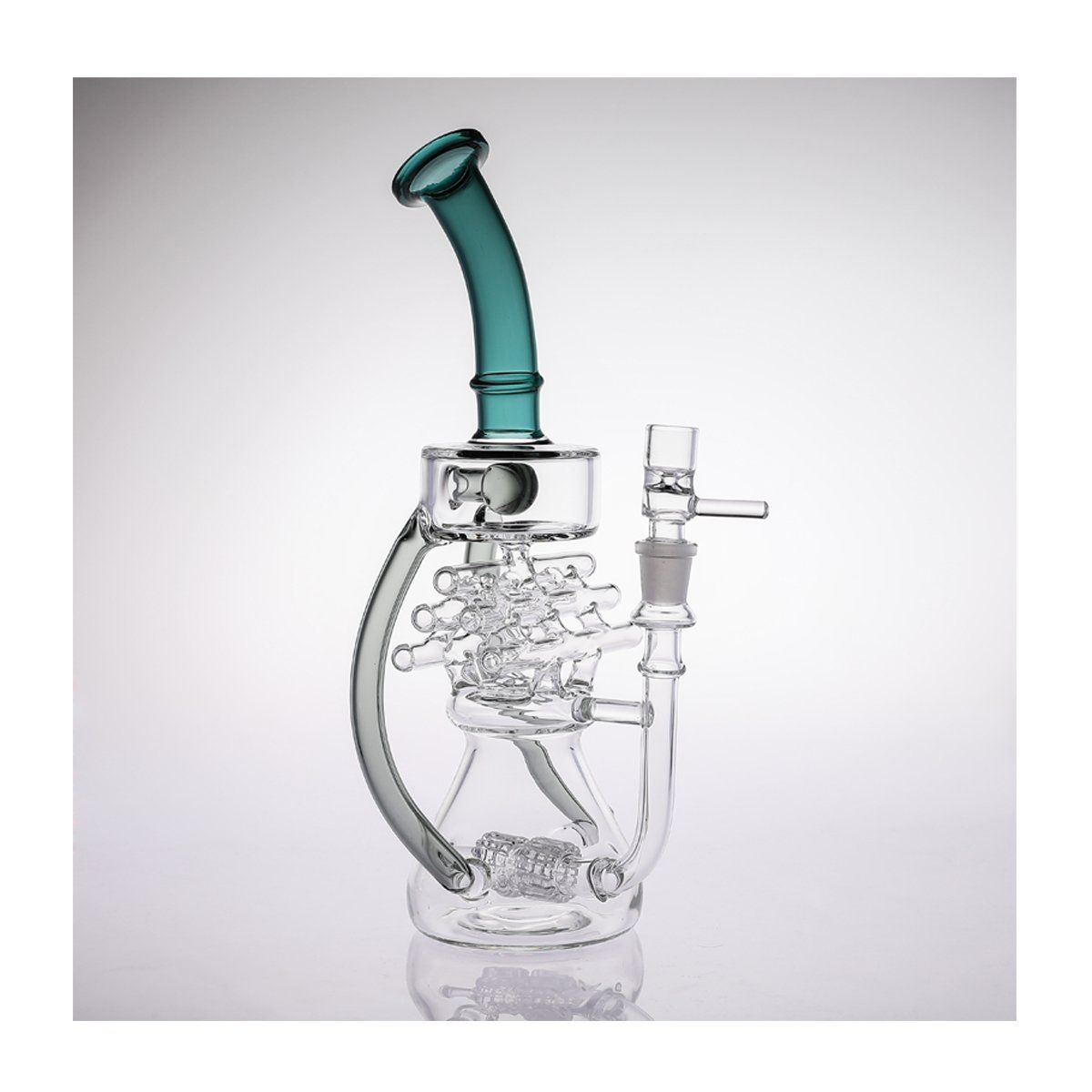 2019 Special Design Clear Glass Bongs 2017 14.4mm Joint Size 29cm Tall