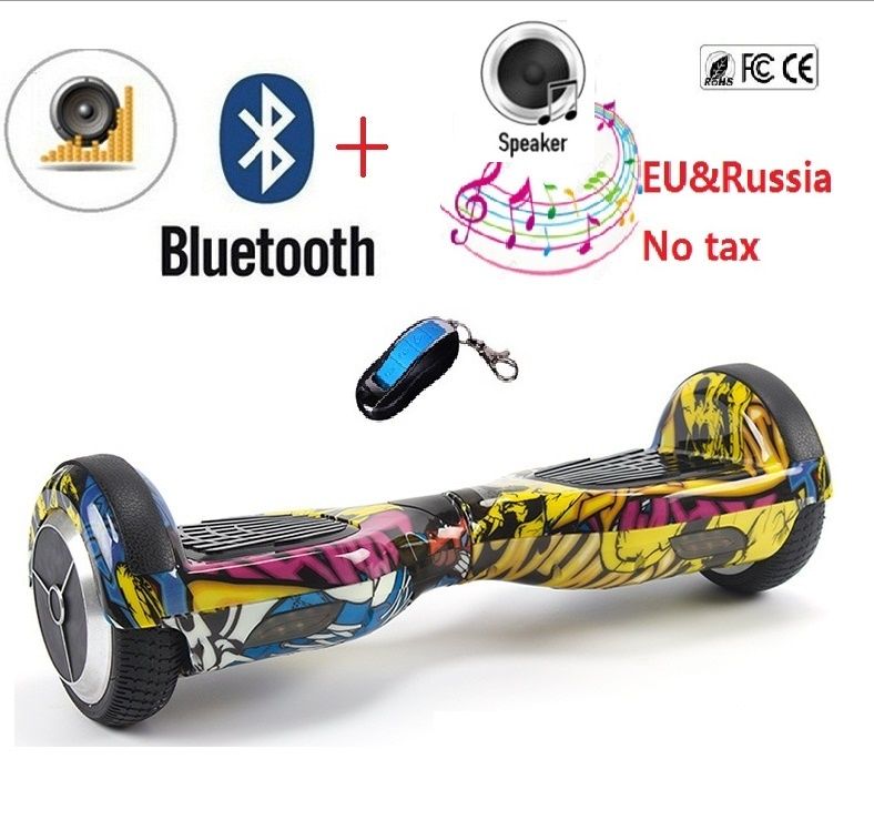 Compre 6.5 Polegada Auto Balanceamento Scooter Elétrico Skate Hoverboard Bluetooth 2 Rodas