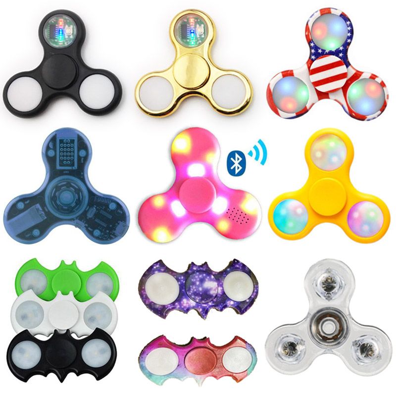 Led Bluetooth Light Crystal Thand Spinners Fid Spinner Edc