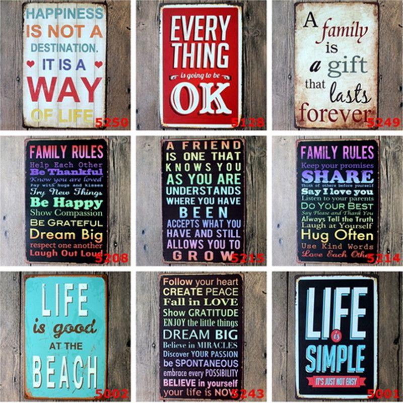 Vintage Signs For Sale >> Bar Painting English Letters Vintage Metal Signs Garage Coffee Store Metal Home Decoration Crafts 20x30cm Tin Signs Poetry Romantic Vintage Signs For Sale >> Bar Painting English Letters Vintage Metal Signs Garage Coffee Store Metal Home Decoration Crafts 20x30cm Tin Signs Poetry Romantic