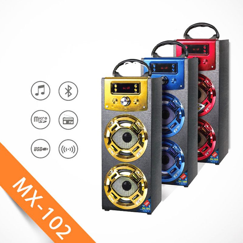 2020 Big Bluetooth Speaker Professional Sound Wireless Bluetooth AUX Speaker With USB LED Light