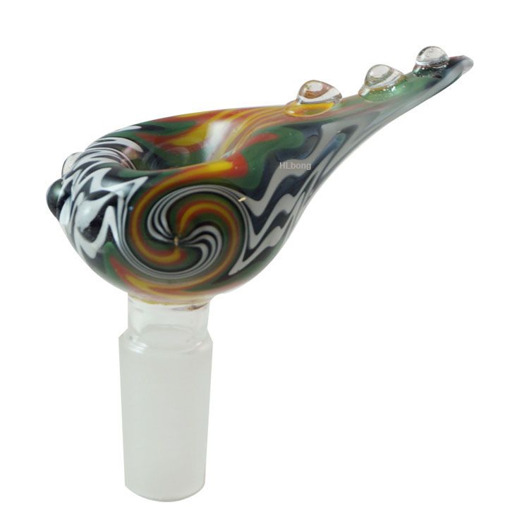 2019 14.4mm Glass Bong Bowl 18.8mm Heady Male Bowl Pieces For Bong