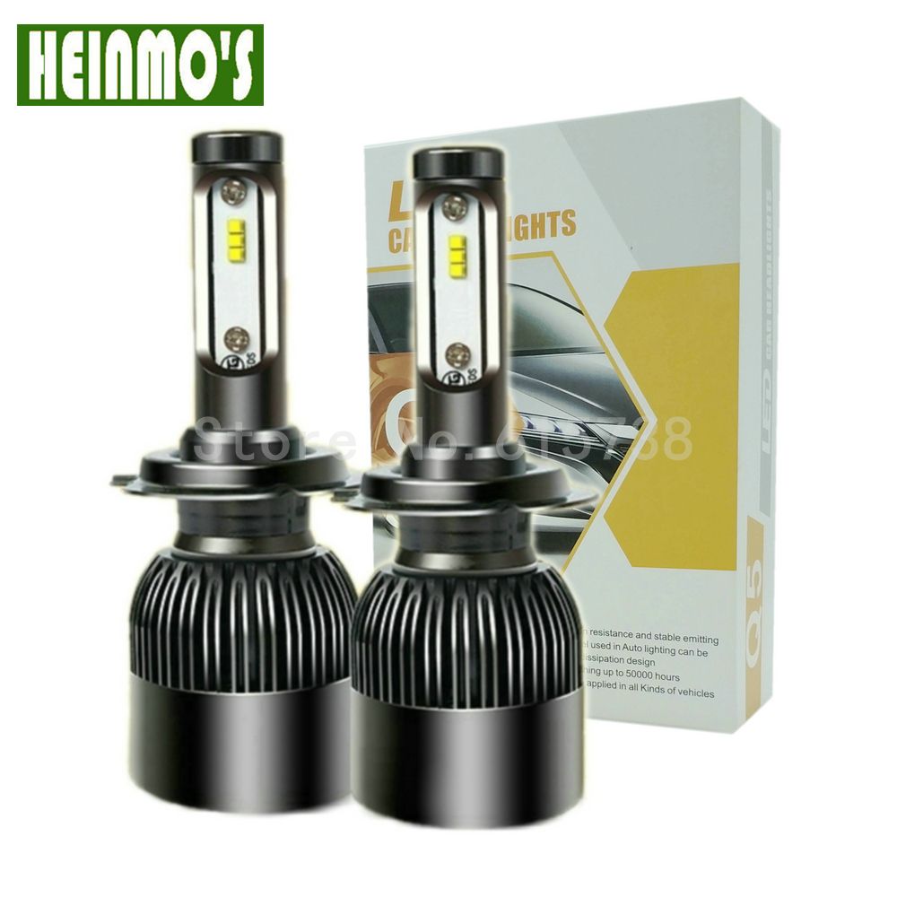 compre auto led h4 faros delanteros h4 faros delanteros de haz de luz baja bombillas 36w 12v hi lo faros delanteros de coche h4 6000k blanco h1 h7 h8
