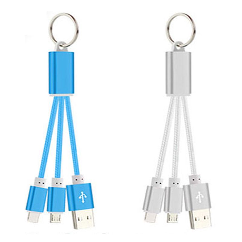 2016 2 In 1 Portable Keychain Micro USB Data Connector Mobile Chargers