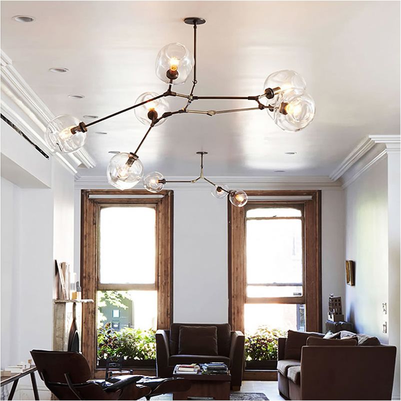 Glass Ball Branching Bubble Pendant Chandeliers For Dining Room Light Box Kits Best Children Toy