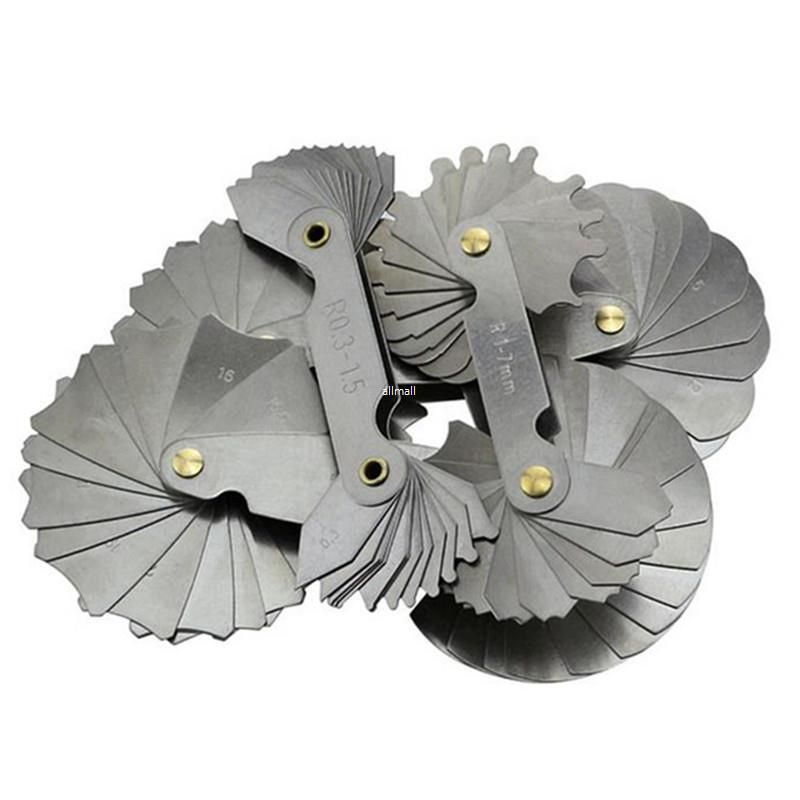 2019 Radius Gauges R0.3 1.5 R1 7 R7.5 15 R15.5 25 Stainless Steel