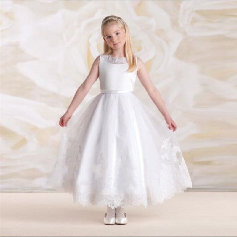 crepe flower girl dress