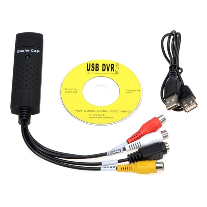 2021 4 Channels EasyCAP DVR USB2.0 Video Capture Adapter Surveillance
