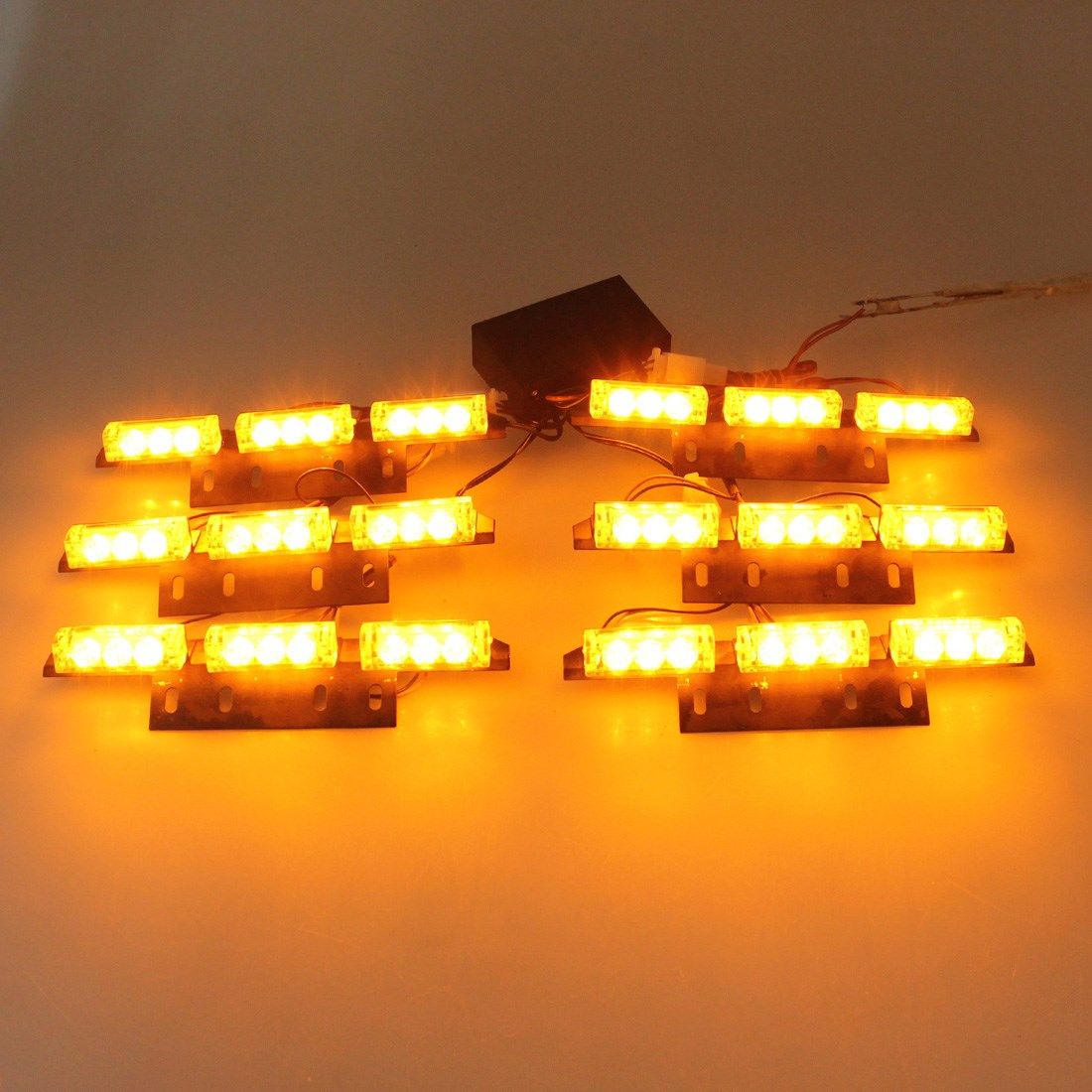 new 54 led emergency car strobe lights yellow automotive explosive