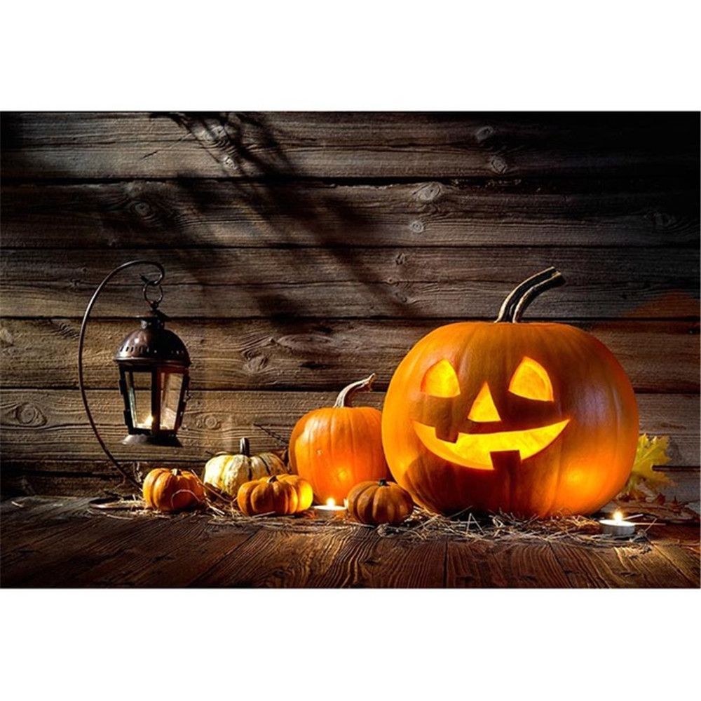 baby newborn photography backdrops halloween pumpkin lantern retro vintage wooden board wall floor kids photo shoot backgrounds for studio halloween