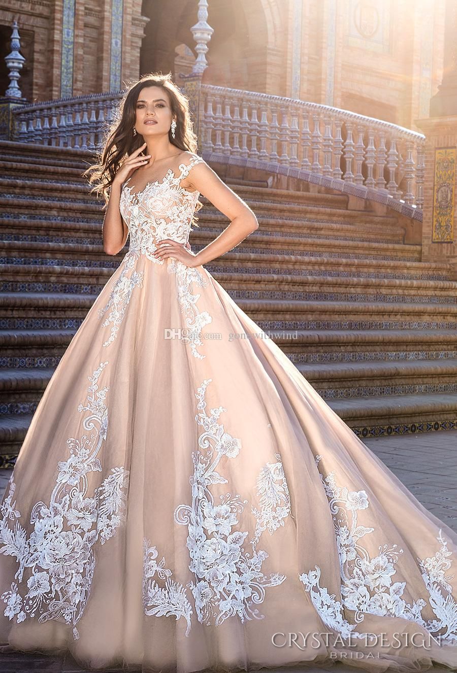 Blush Ball Gown Wedding Dress Image