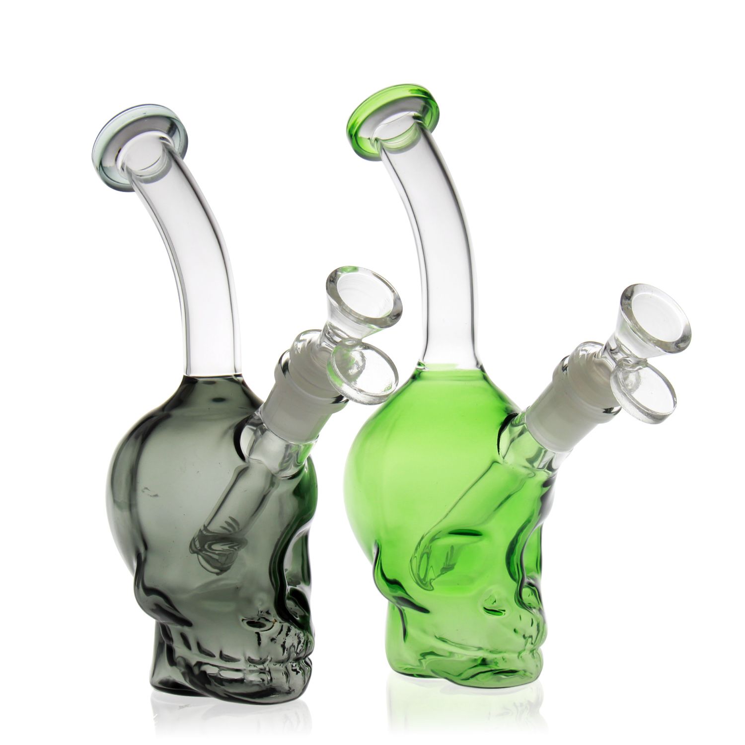 2018 P Sungar Bong Skull Water Bongs Glass Pipes 14.4mm Black Skull