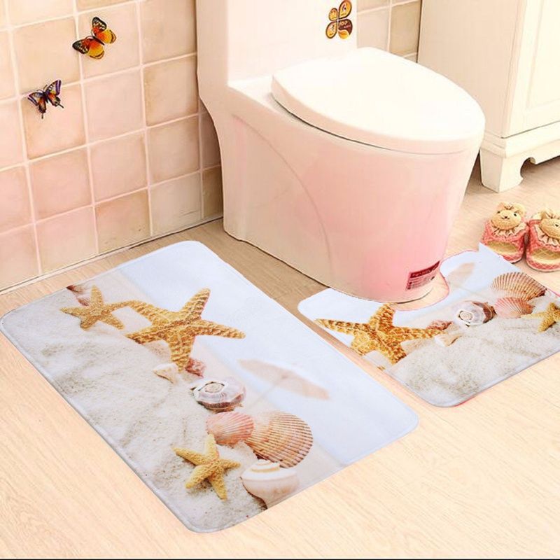 Whole Bathroom Star Fish And Beach Ss Bath Mat Whole Bathroom Star Fish And Beach Ss Bath Mat Contour Slip Carpet Pedestal Rug Non Toilet By Copy02 Dhgate Com
