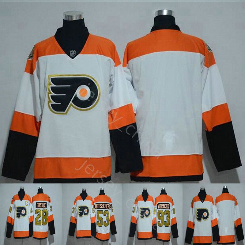 2018 cheap philadelphia flyers 50th anniversary jerseys gold letter flyers 50th anniversary jersey