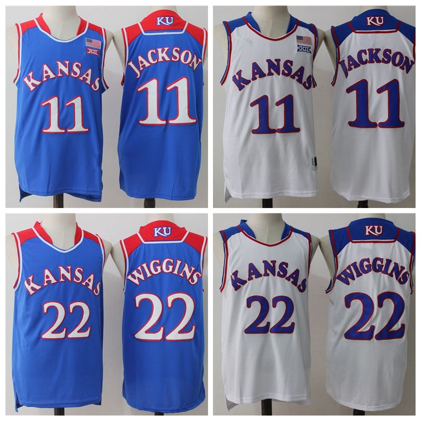 kansas jayhawks wiggins jersey