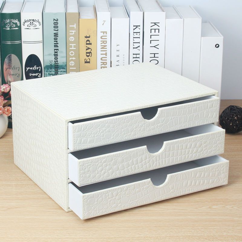 2018 Whole Office 3 Drawer Wooden Leather Desk A4 File Cabinet 2018 Whole Office 3 Drawer Wooden Leather Desk A4 File Cabinet Box Table Organizer Doent Holder Rack Tray Crocodile White 217e From Huayama