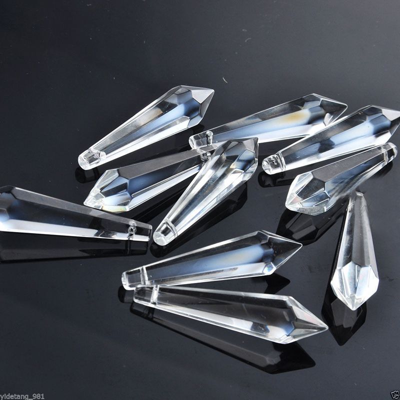 K9 Cristal Lustre En Cristal Lampe Partie De Prismes Suspendus Pendentifs En Goutte Décor À La Maison 38mm 55mm 63mm 76mm W049