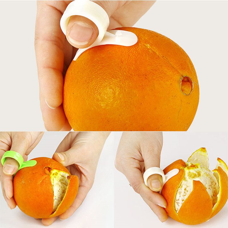Orange Opener Peeler Slicer Cutter Plastic Lemon Citrus Fruit Skin Remover Removes Skin Without