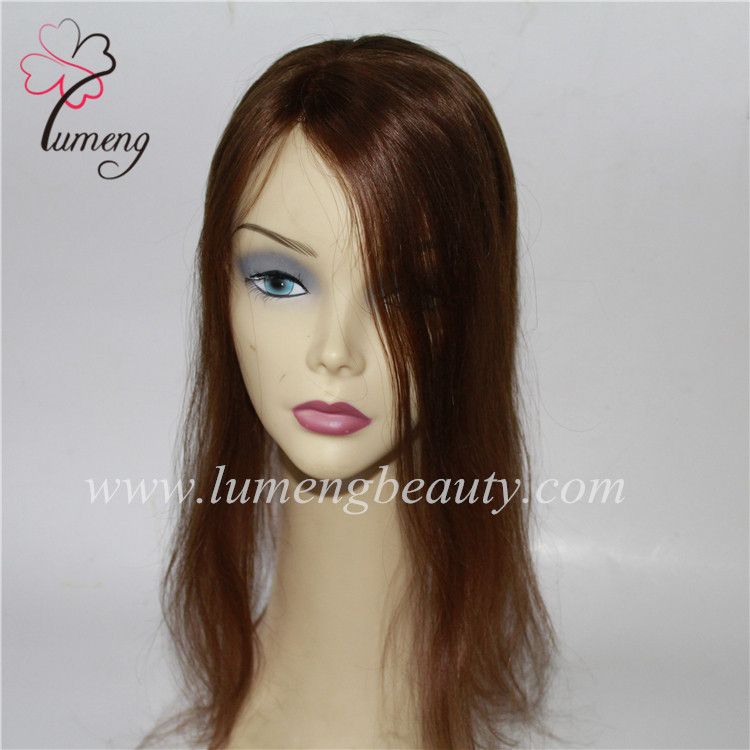 Customized Made Women Wigs Toupee Mono Lace Npu Around With