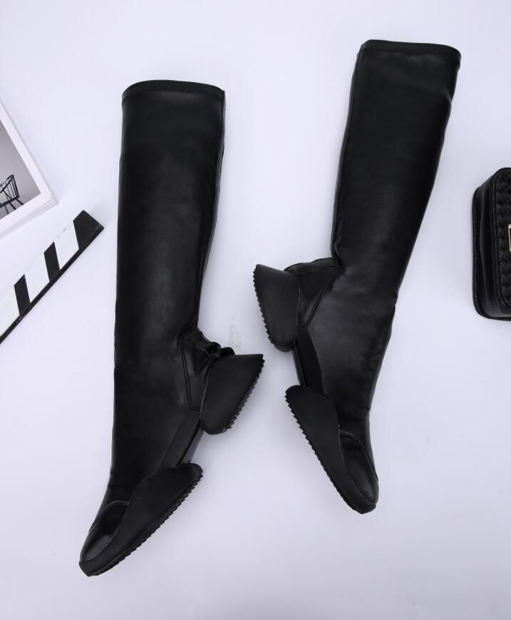 flat heel boots ladies