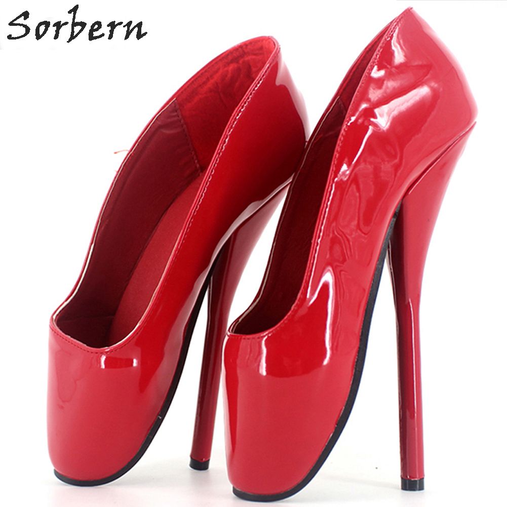 Multi Color New Extreme High Heel 18cm 7 Ballet Heel Pumps Shoes Sexy Fetish Stiletto Heel Slip On Patent Leather Ballet Shoes Women 2018 Pink Shoes Munro Multi Color New Extreme High Heel 18cm 7 Ballet Heel Pumps Shoes Sexy Fetish Stiletto Heel Slip On Patent Leather Ballet Shoes Women 2018 Pink Shoes Munro