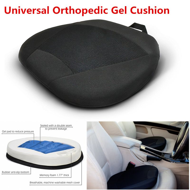 Orthopedic Gel Cushion Pillow For Car Driver Seat Or Office Chair Stadium W Memor Lower Backlumbar Support Perfect Sitting Posture Sc
