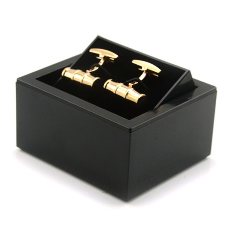 2020 Rotatable Display Cufflinks Box Black Storage Boxes Jewelry Case