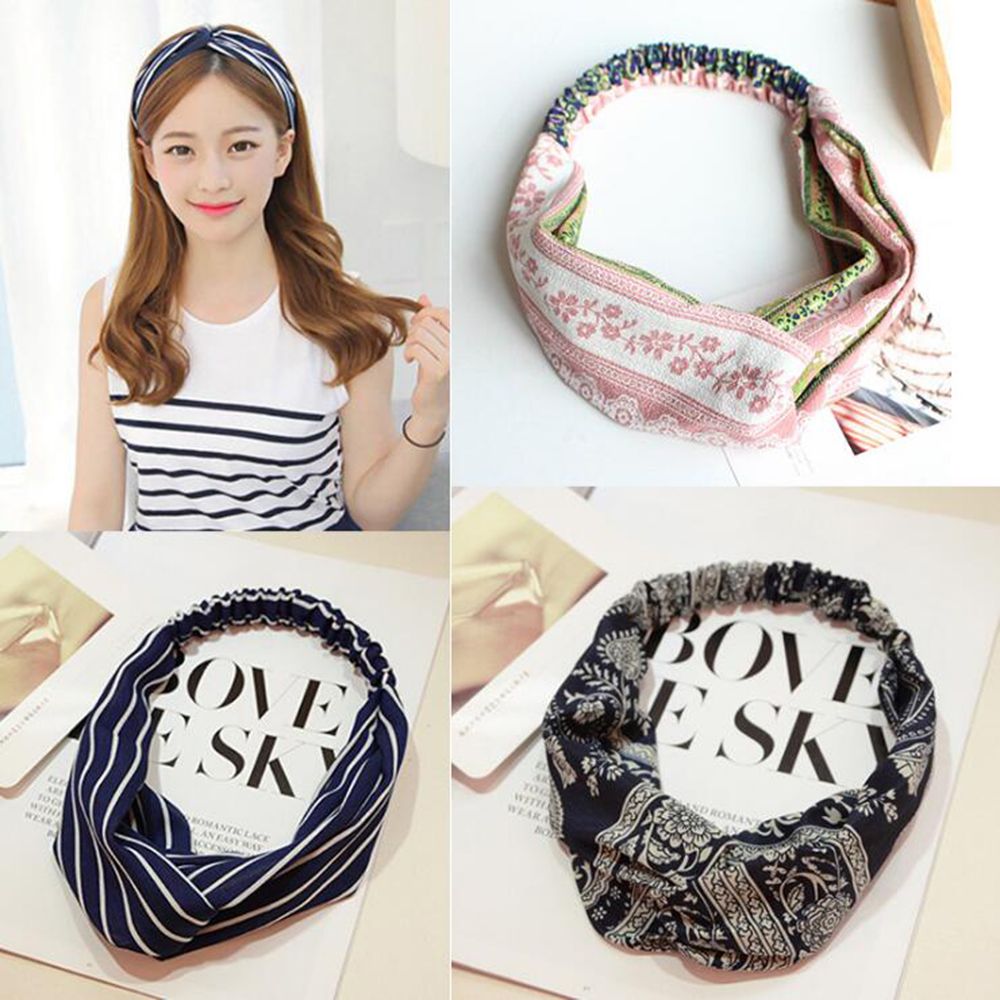 19 Types Ladies Linen Headband Bohemian Hair Garland Band Headwear