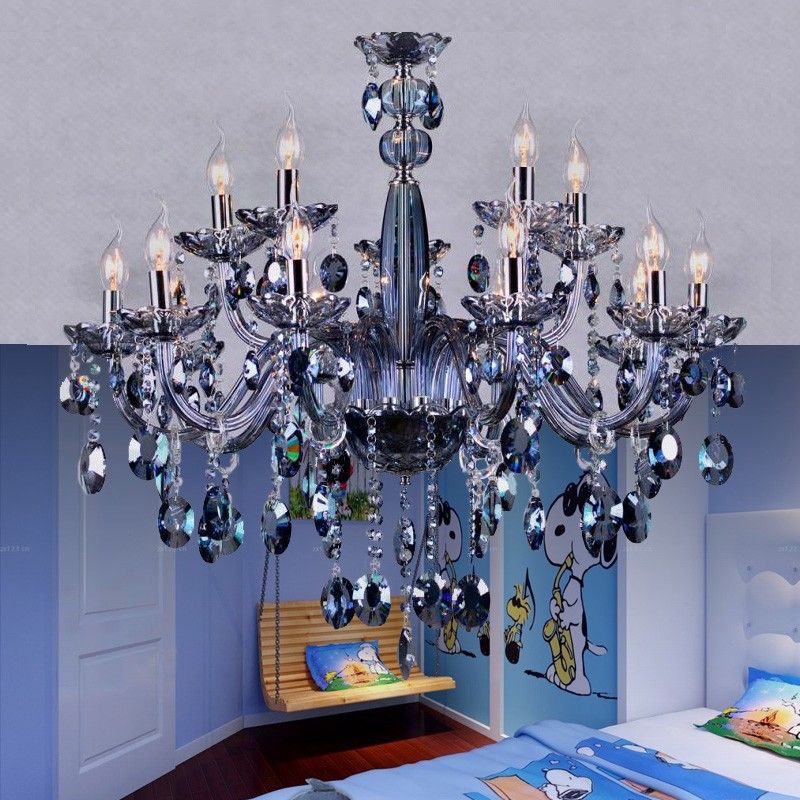 Maria Theresa Chandelier Light Blue Crystal Lighting Fixtures Glass Maria Theresa Chandelier Light Blue Crystal Lighting Fixtures Glass Chandelir For Living Room Bar Bedroom Candle Pendants