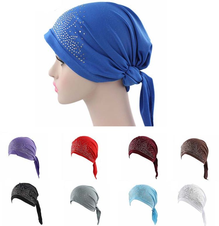 Compra Al Por Mayor Moda Mujer Pañuelos Bufanda Comercio Exterior Taladro  Caliente Bufanda Sombrero Estiramiento Chica Bandanas Multi Color CA043  Barato | Entrega Rápida Y Calidad | Es.Dhgate