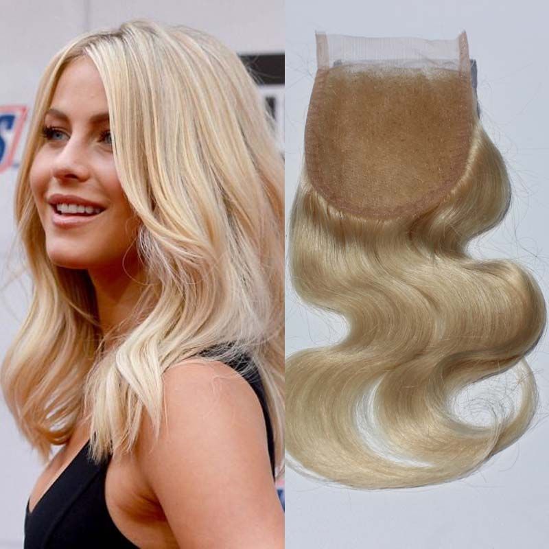613 Blond Hair Top Closures Brazilian Lace Closure #613 Body Wave Hair