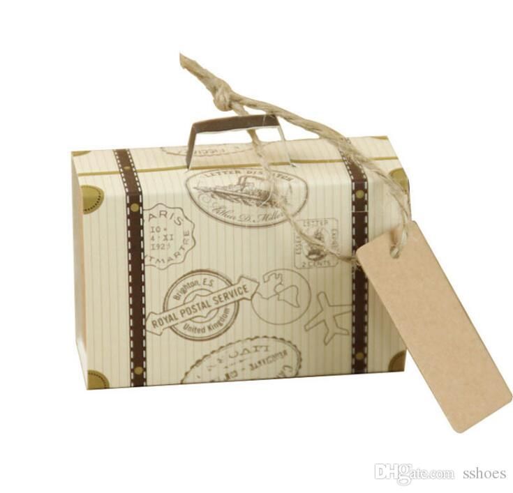 Mini Luggage Suitcase Shape Wedding Favor Boxes 2017 Creative New