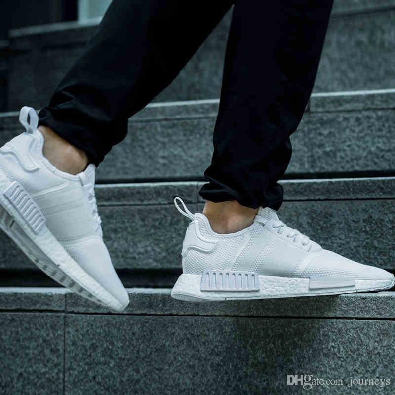 adidas nmd r1 primeknit black and white cheap adidas shoes wholesale