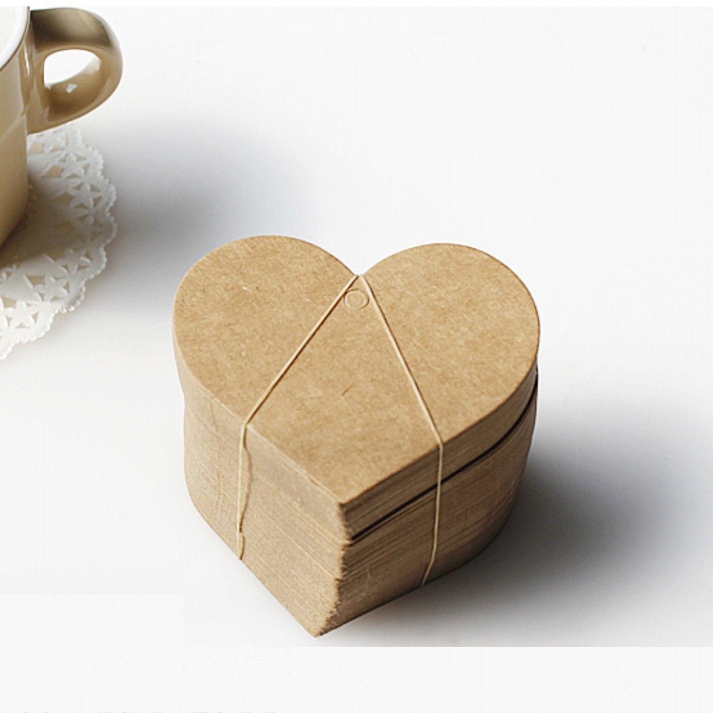 heart shape kraft paper