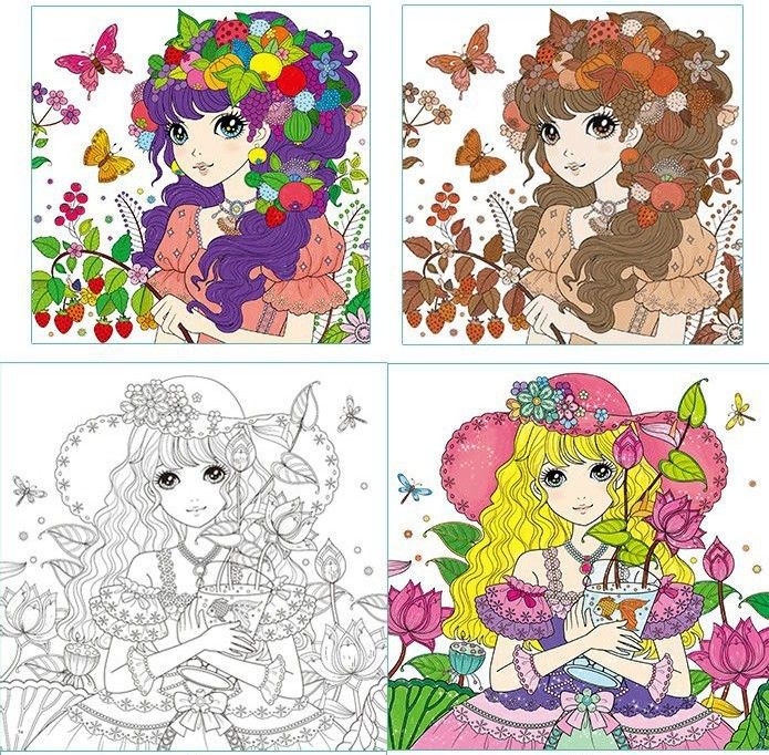 Princess Secret Garden Coloring Book Children Adult Relieve Stress Kill Time Graffiti Painting Drawing Antistress Books Paperproducts Design Paper