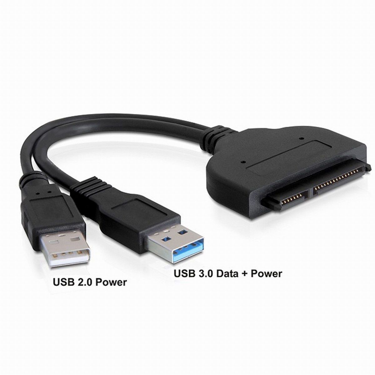 USB 3.0 to SATA 22P 2.5 Hard Disk Driver Adapter With Extral USB Power